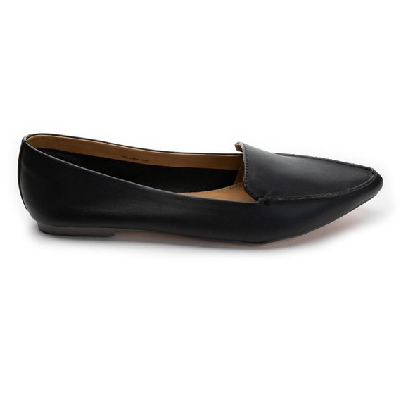 J. Crew Edie black pointed toe leather flats size 10.5